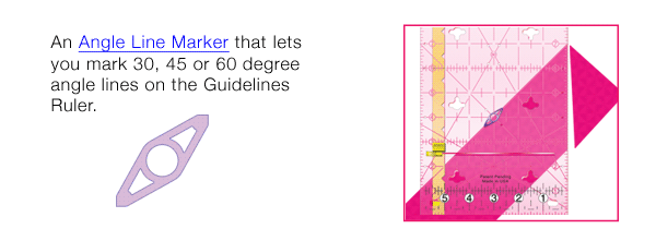 Angle Line Market on Guidelines Ruler