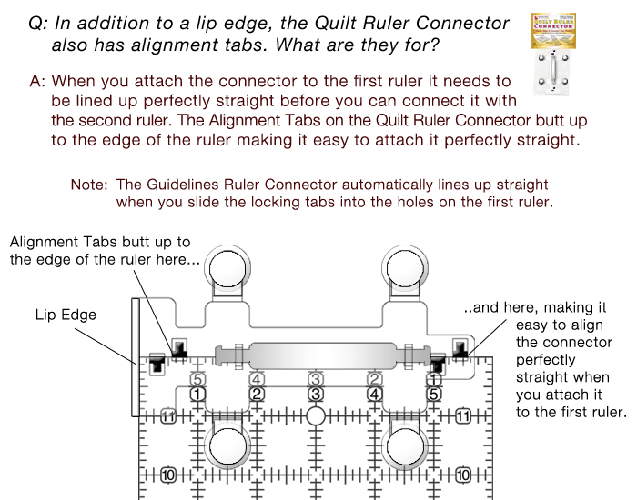 Quilt Ruler Connector by Guidelines4Quilting