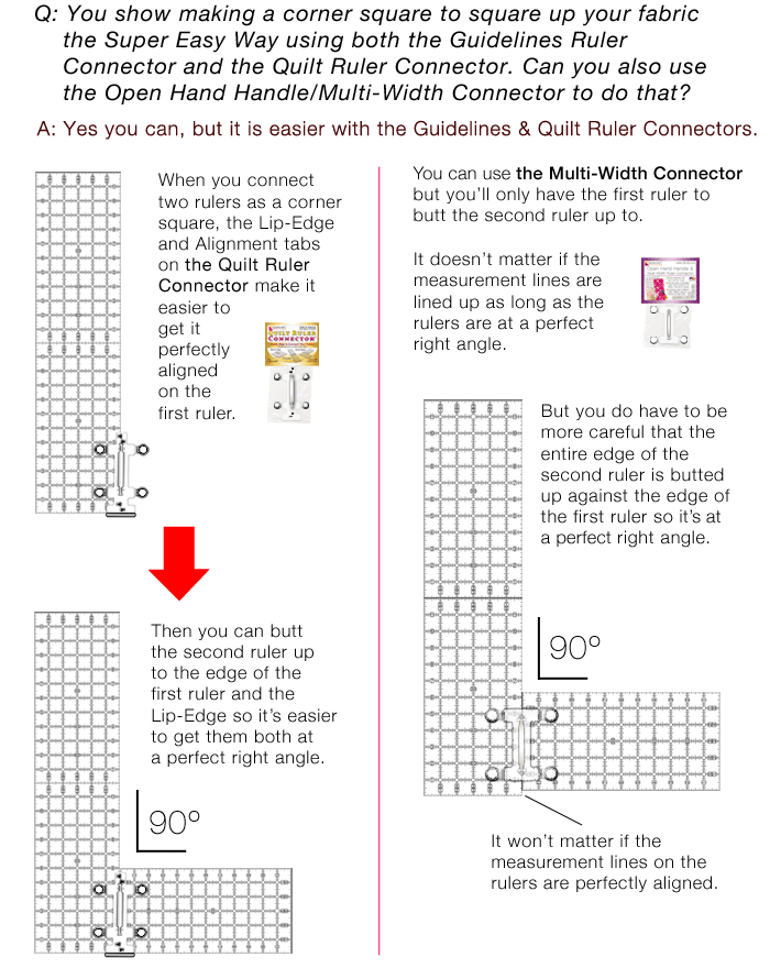 Quilt Ruler Connector by Guidelines4Quilting