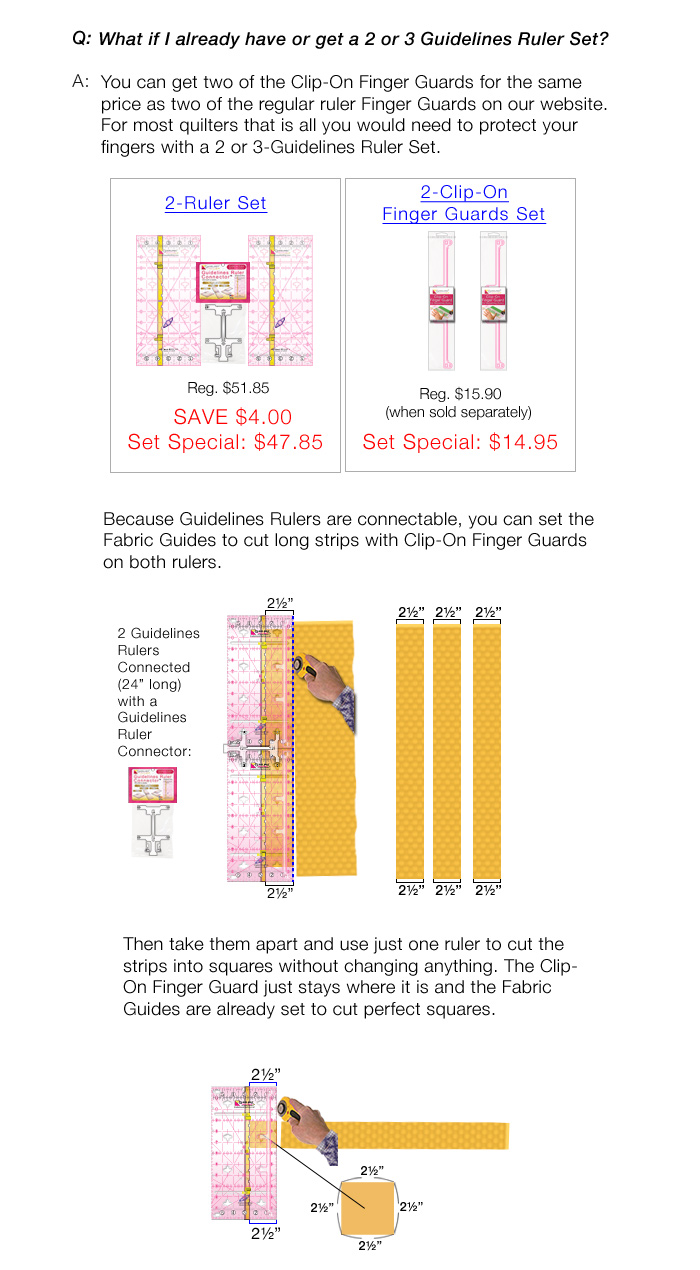 Finger Guards FAQs by Guidelines4Quilting