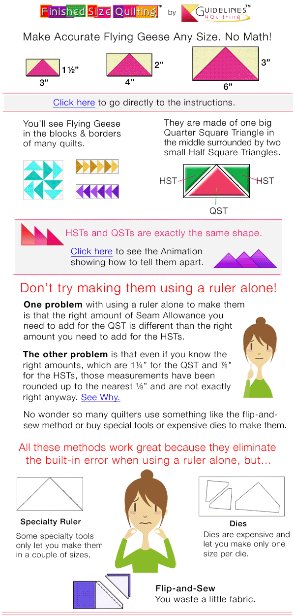 How to make Flying Geese by Guidelines4Quilting