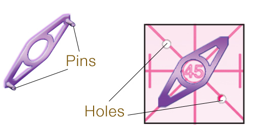 Angle Line Marker on Guidelines Ruler by Guidelines4Quilting