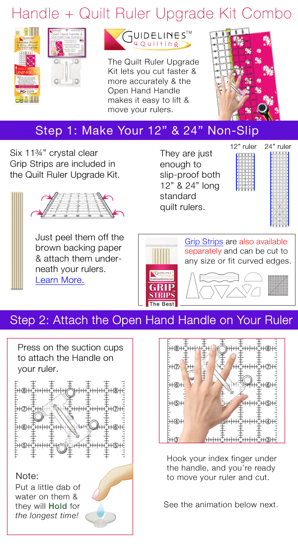 No Finger Walking + Mistake-Proof Combo by Guidelines4Quilting