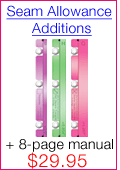 Seam Allowance Additions for regular acrylic rulers by Guidelines4Quilting