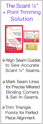 Scant Quarter Inch Solution and Point Trimming Tool by Guidelines4Quilting